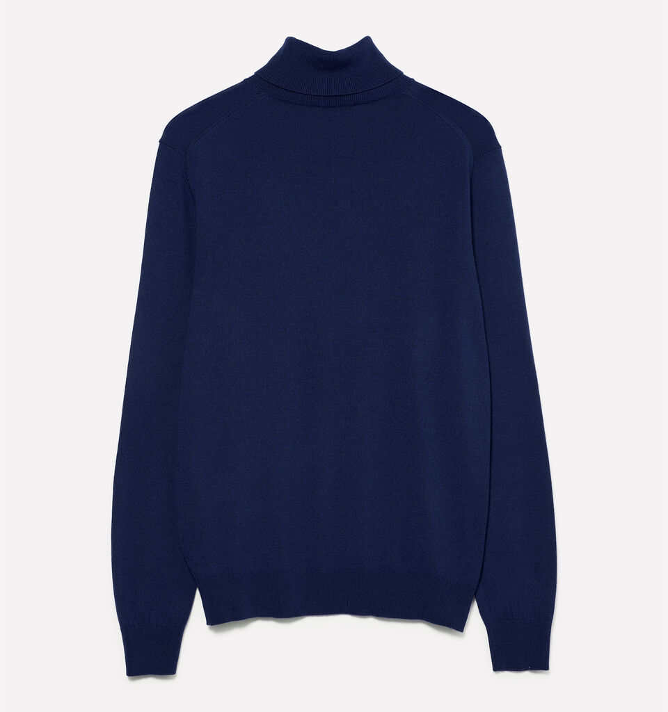 Camisola azul navy com gola alta - camisolas gola alta para homem - Azul-Escuro | Sisley image number 2